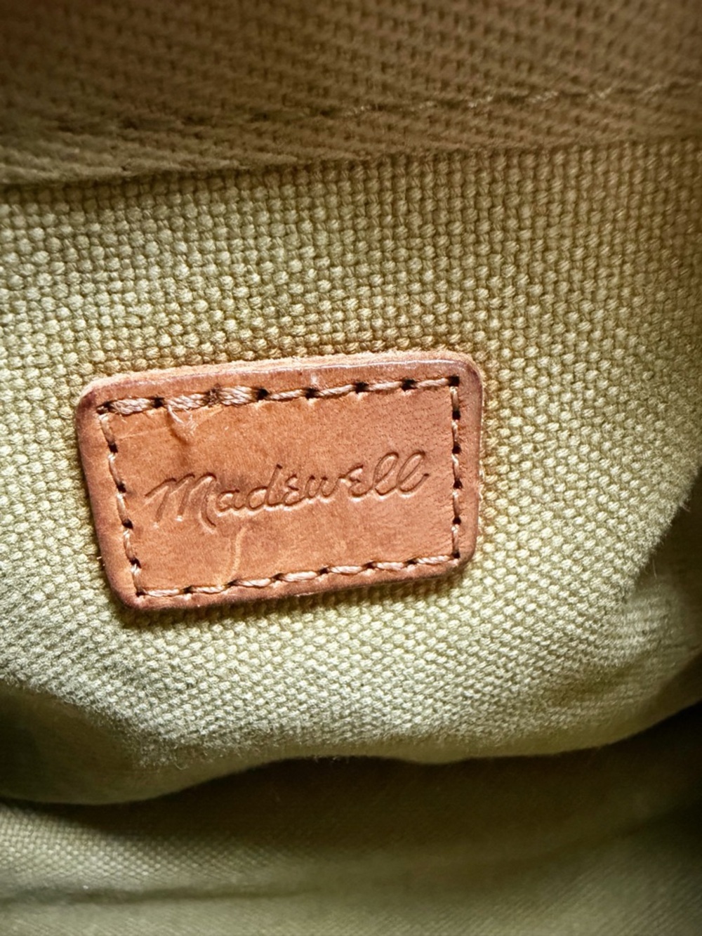 Madewell Somerset Cotton Canvas Leather Strap Drawstring Backpack - Picture 13 of 15